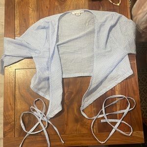 Picnic style blue top